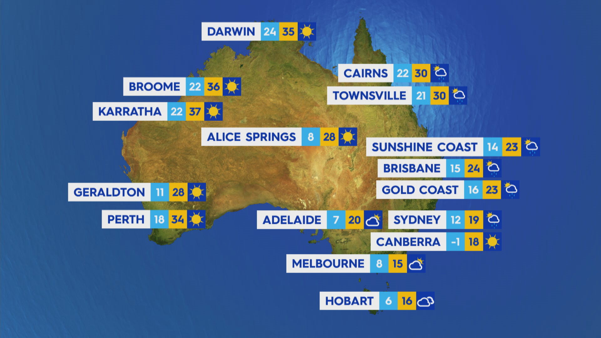 National weather forecast for Saturday October 7
