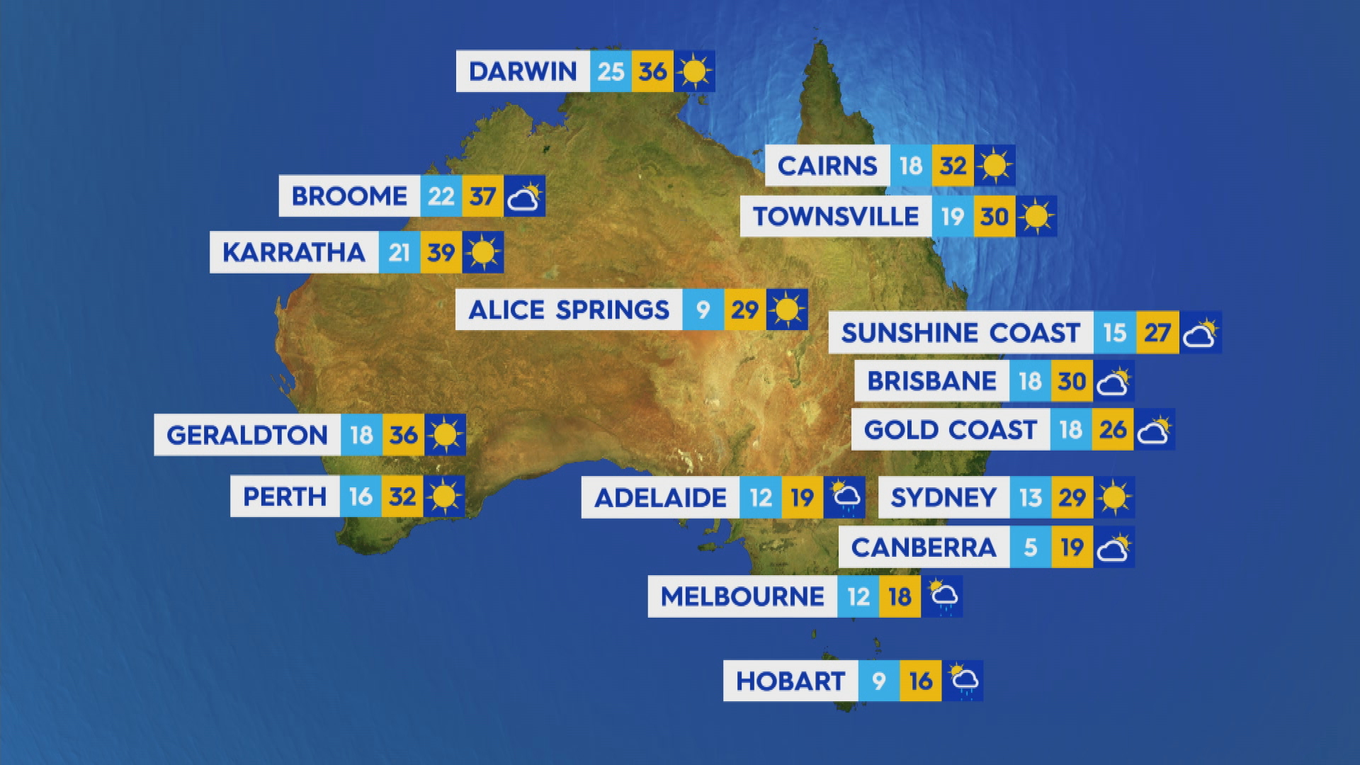 National weather forecast for Saturday October 13